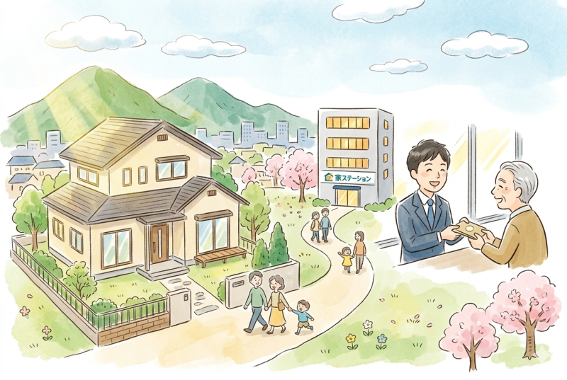 福井県福井市での親から相続した家と土地の管理が面倒なので、生きている間に現金化したい。の事例